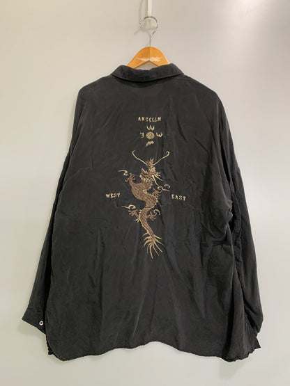 【中古品】【メンズ】 ANCELLM アンセルム ANC-SH78 EMBROIDERED SOUVENIR SHIRT スーベニアシャツ ロングスリーブ 140-260604-AS-46-min サイズ：1 カラー：ブラック 万代Net店