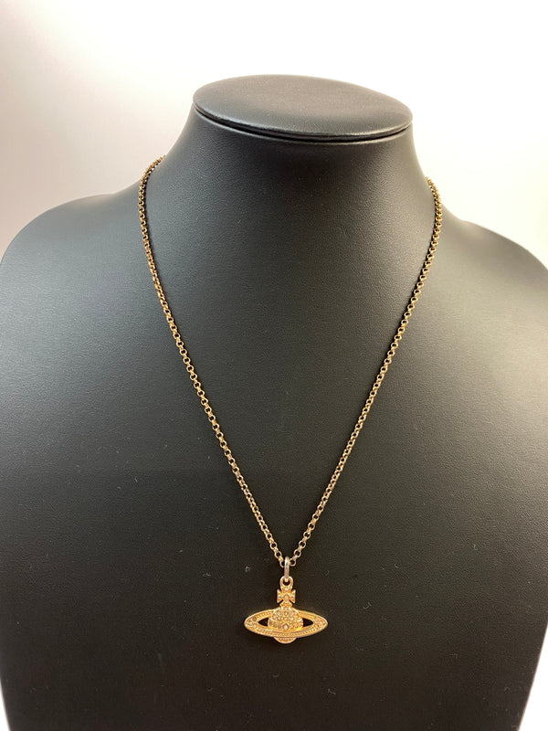 【中古品】【レディース】 VIVIENNE WESTWOOD ヴィヴィアンウエストウッド MINI BAS RELIEF NECKLACE ネックレス アクセサリー 193-260607-AS-22-min カラー：ピンクゴールド 万代Net店