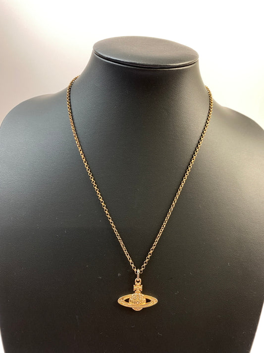 【中古品】【レディース】 VIVIENNE WESTWOOD ヴィヴィアンウエストウッド MINI BAS RELIEF NECKLACE ネックレス アクセサリー 193-260607-AS-22-min カラー：ピンクゴールド 万代Net店