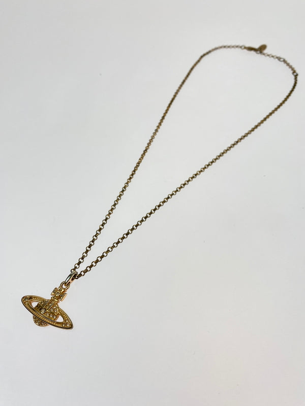【中古品】【レディース】 VIVIENNE WESTWOOD ヴィヴィアンウエストウッド MINI BAS RELIEF NECKLACE ネックレス アクセサリー 193-260607-AS-22-min カラー：ピンクゴールド 万代Net店