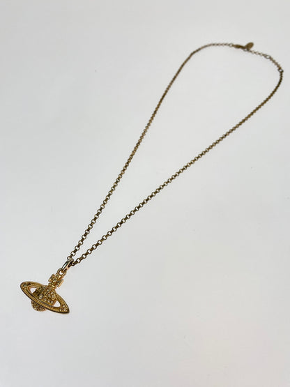 【中古品】【レディース】 VIVIENNE WESTWOOD ヴィヴィアンウエストウッド MINI BAS RELIEF NECKLACE ネックレス アクセサリー 193-260607-AS-22-min カラー：ピンクゴールド 万代Net店