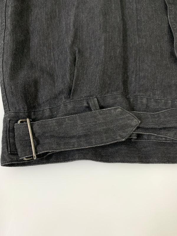 【中古品】【メンズ】 COMOLI コモリ JACKET P01-01010 リネン ベルテッドジャケット ライトアウター　 140-260605-yn-03-min サイズ：3 カラー：ブラック 万代Net店