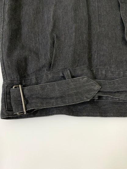 【中古品】【メンズ】 COMOLI コモリ JACKET P01-01010 リネン ベルテッドジャケット ライトアウター　 140-260605-yn-03-min サイズ：3 カラー：ブラック 万代Net店