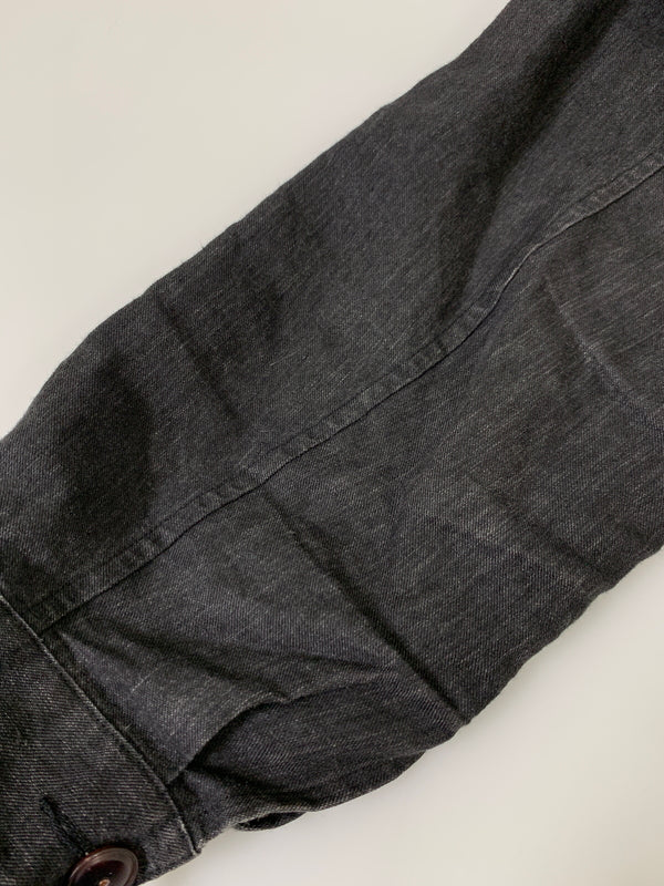 【中古品】【メンズ】 COMOLI コモリ JACKET P01-01010 リネン ベルテッドジャケット ライトアウター　 140-260605-yn-03-min サイズ：3 カラー：ブラック 万代Net店