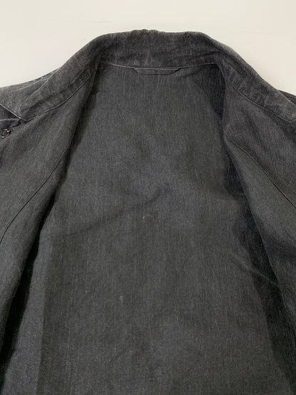 【中古品】【メンズ】 COMOLI コモリ JACKET P01-01010 リネン ベルテッドジャケット ライトアウター　 140-260605-yn-03-min サイズ：3 カラー：ブラック 万代Net店