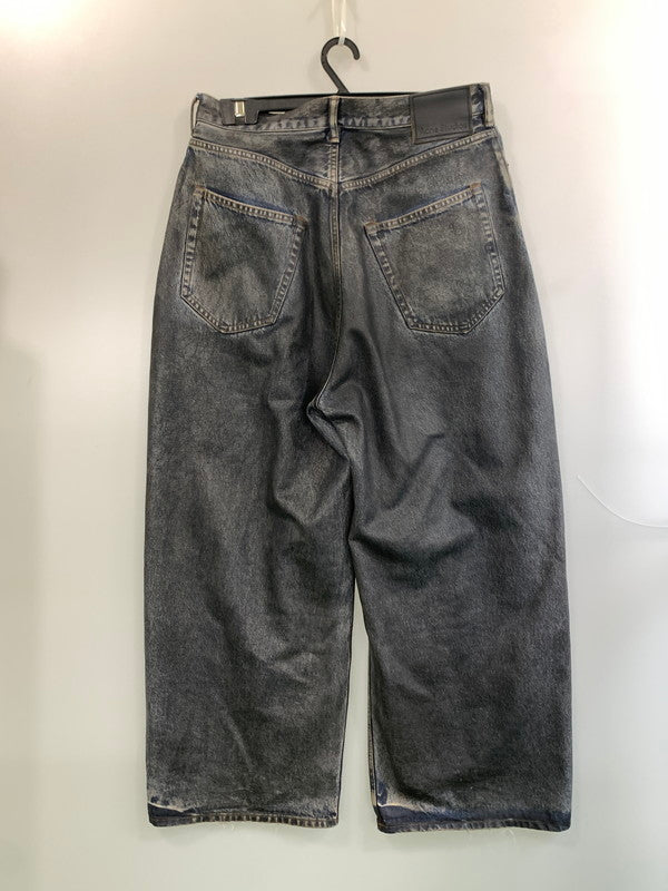 【中古品】【メンズ】 ACNE STUDIOS アクネ ストゥディオズ 2023 ASPHALT COATING DENIM PANT C00072 アスファルト コーティング デニム パンツ メンズ ボトムス ジーンズ 151-260612-em-12-min サイズ：EUR30 カラー：ブラック（インディゴに加工） 万代Net店
