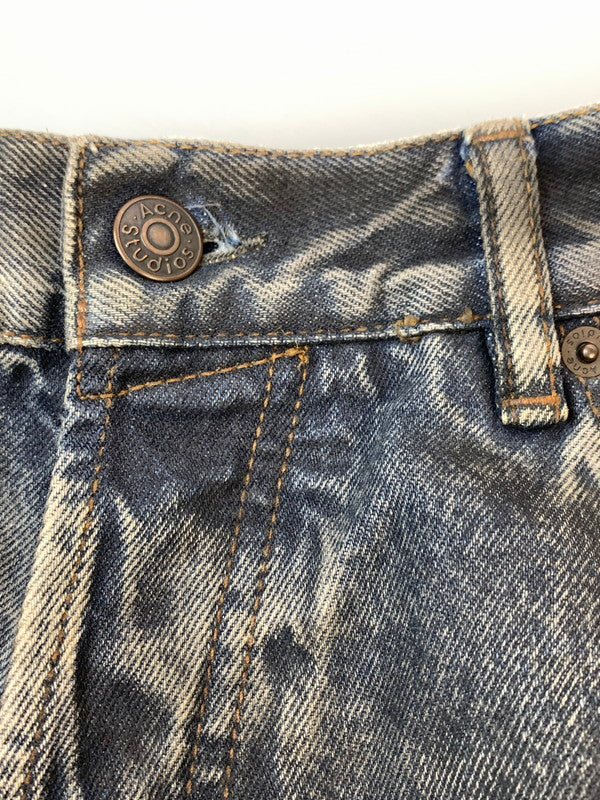【中古品】【メンズ】 ACNE STUDIOS アクネ ストゥディオズ 2023 ASPHALT COATING DENIM PANT C00072 アスファルト コーティング デニム パンツ メンズ ボトムス ジーンズ 151-260612-em-12-min サイズ：EUR30 カラー：ブラック（インディゴに加工） 万代Net店