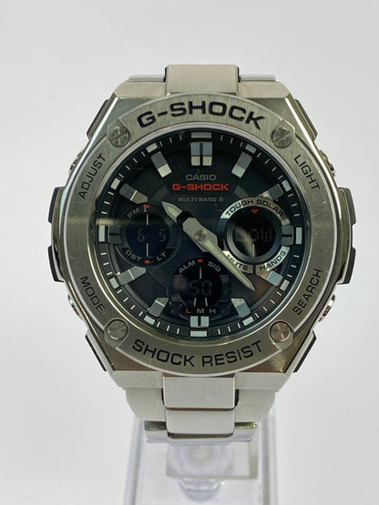 【中古品】【メンズ】 G-SHOCK ジーショック GST-W110D 電波ソーラー 腕時計 196-260607-AS-23-min カラー：シルバー 万代Net店