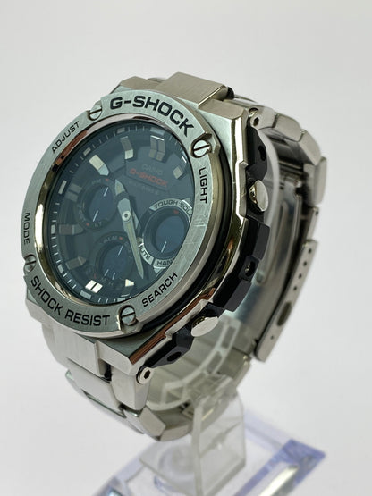 【中古品】【メンズ】 G-SHOCK ジーショック GST-W110D 電波ソーラー 腕時計 196-260607-AS-23-min カラー：シルバー 万代Net店