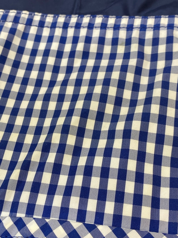 【中古品】【メンズ】 BURBERRY BLACK LABEL バーバリーブラックレーベル GINGHAM CHECK ZIP JACKET D1F10-710-26 ギンガムチェック ジップジャケット ナイロンジャケット 141-260608-kt-01-min サイズ：L カラー：ブルー/ホワイト 万代Net店