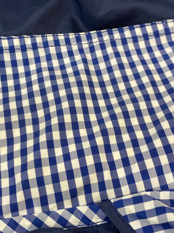 【中古品】【メンズ】 BURBERRY BLACK LABEL バーバリーブラックレーベル GINGHAM CHECK ZIP JACKET D1F10-710-26 ギンガムチェック ジップジャケット ナイロンジャケット 141-260608-kt-01-min サイズ：L カラー：ブルー/ホワイト 万代Net店