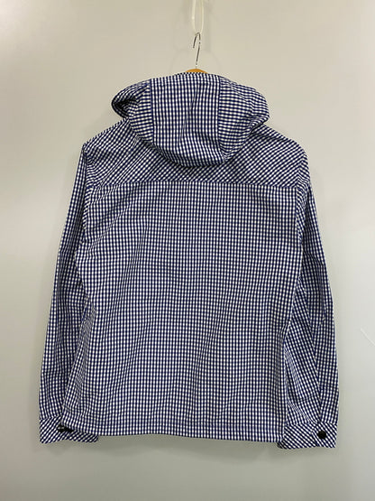 【中古品】【メンズ】 BURBERRY BLACK LABEL バーバリーブラックレーベル GINGHAM CHECK ZIP JACKET D1F10-710-26 ギンガムチェック ジップジャケット ナイロンジャケット 141-260608-kt-01-min サイズ：L カラー：ブルー/ホワイト 万代Net店