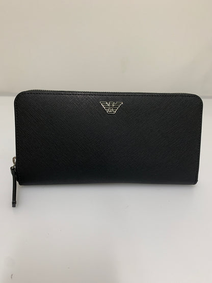 【中古美品】【メンズ】 EMPORIO ARMANI エンポリオ・アルマーニ Y4R169 ラウンドファスナー長財布 ロングウォレット 200-260607-AS-5-min カラー：ブラック 万代Net店