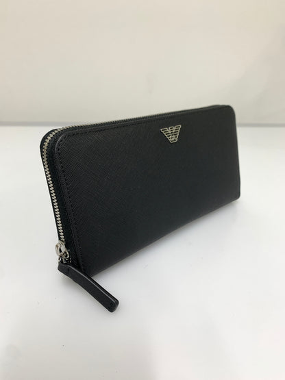 【中古美品】【メンズ】 EMPORIO ARMANI エンポリオ・アルマーニ Y4R169 ラウンドファスナー長財布 ロングウォレット 200-260607-AS-5-min カラー：ブラック 万代Net店