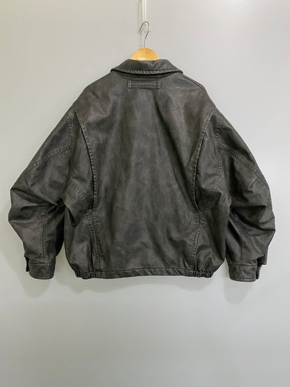 【中古品】【メンズ】 NAUTICA ノーティカ FADED VEGAN LEATHER BLOUSON 243-1553 フリークスストア別注 フェイデッド ヴィーガン レザー ブルゾン アウター 144-260609-yn-16-min サイズ：M カラー：ダークグレー 万代Net店