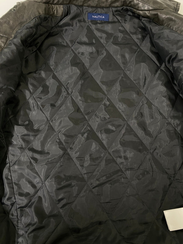 【中古品】【メンズ】 NAUTICA ノーティカ FADED VEGAN LEATHER BLOUSON 243-1553 フリークスストア別注 フェイデッド ヴィーガン レザー ブルゾン アウター 144-260609-yn-16-min サイズ：M カラー：ダークグレー 万代Net店