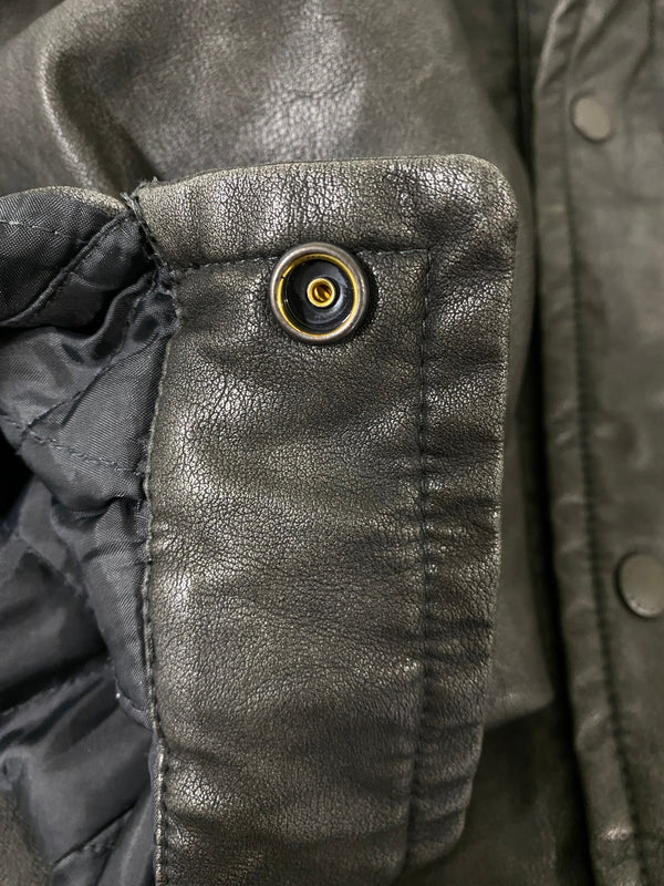 【中古品】【メンズ】 NAUTICA ノーティカ FADED VEGAN LEATHER BLOUSON 243-1553 フリークスストア別注 フェイデッド ヴィーガン レザー ブルゾン アウター 144-260609-yn-16-min サイズ：M カラー：ダークグレー 万代Net店