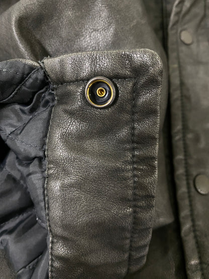 【中古品】【メンズ】 NAUTICA ノーティカ FADED VEGAN LEATHER BLOUSON 243-1553 フリークスストア別注 フェイデッド ヴィーガン レザー ブルゾン アウター 144-260609-yn-16-min サイズ：M カラー：ダークグレー 万代Net店