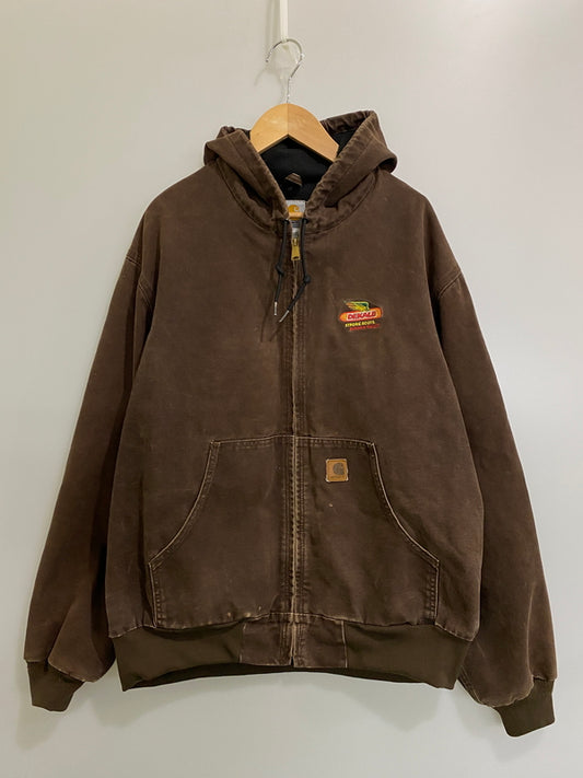 【現状渡し品】【メンズ】 CARHARTT カーハート ACTIVE JACKET J25 DKB アクティブジャケット アウター 146-260609-yn-12-min サイズ：XL カラー：ブラウン 万代Net店