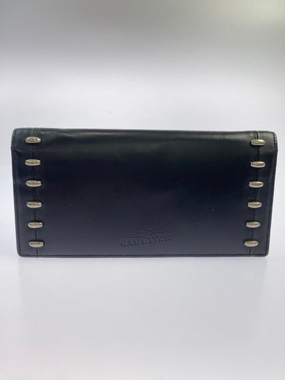 【中古品】【メンズ】 JEAN PAUL GAULTIER ジャンポールゴルチエ LONG WALLET スタッズ ロングウォレット 長財布 200-260611-yn-20-min カラー：ブラック 万代Net店