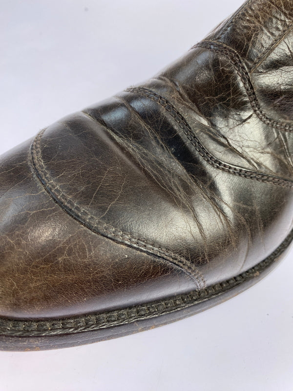【現状渡し品】【メンズ】 BELSTAFF ベルスタッフ ZIP LEATHER BOOTS ジップ レザーブーツ 靴 164-260611-yn-07-min サイズ：43 カラー：ブラウン系 万代Net店