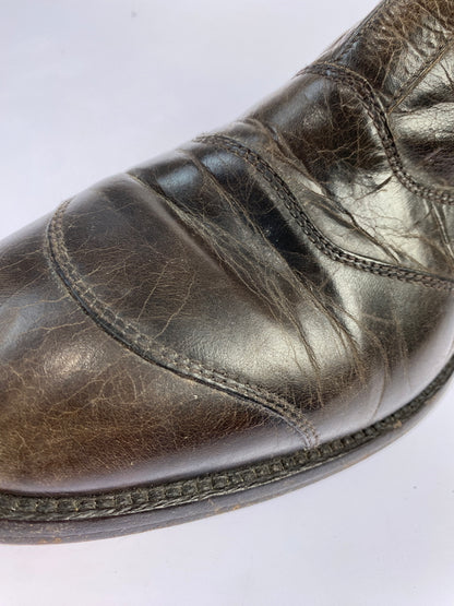 【現状渡し品】【メンズ】 BELSTAFF ベルスタッフ ZIP LEATHER BOOTS ジップ レザーブーツ 靴 164-260611-yn-07-min サイズ：43 カラー：ブラウン系 万代Net店