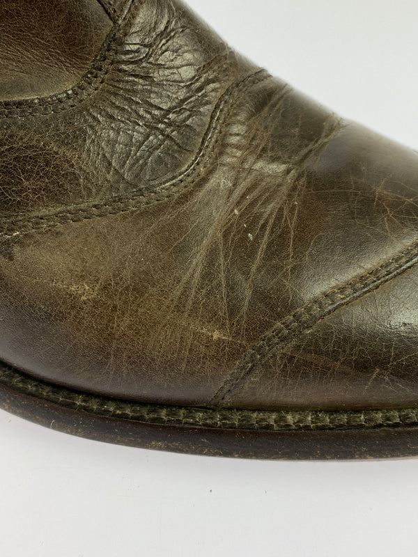 【現状渡し品】【メンズ】 BELSTAFF ベルスタッフ ZIP LEATHER BOOTS ジップ レザーブーツ 靴 164-260611-yn-07-min サイズ：43 カラー：ブラウン系 万代Net店