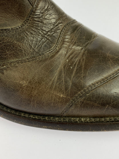 【現状渡し品】【メンズ】 BELSTAFF ベルスタッフ ZIP LEATHER BOOTS ジップ レザーブーツ 靴 164-260611-yn-07-min サイズ：43 カラー：ブラウン系 万代Net店