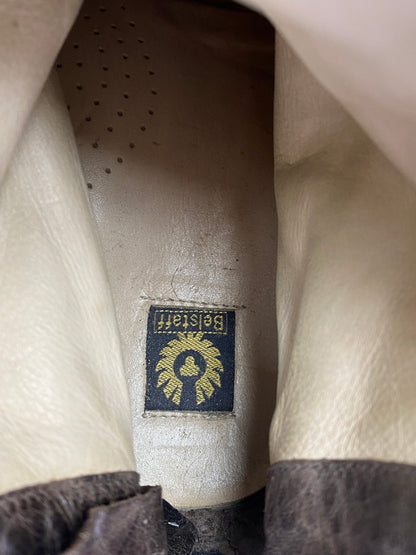 【現状渡し品】【メンズ】 BELSTAFF ベルスタッフ ZIP LEATHER BOOTS ジップ レザーブーツ 靴 164-260611-yn-07-min サイズ：43 カラー：ブラウン系 万代Net店