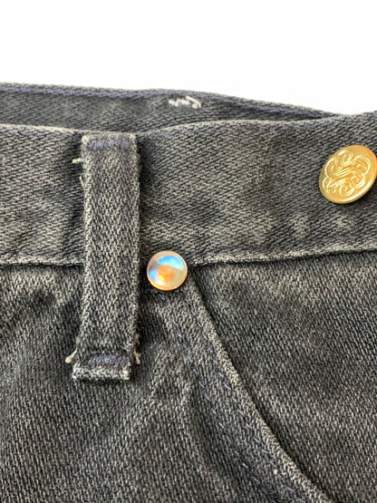 【中古品】【メンズ】 WRANGLER ラングラー BUTTON CUSTOM DENIM PANTS 13MWZWK ボタン カスタム デニム パンツ メンズ ボトムス ジーンズ ジーパン 157-260612-em-11-min サイズ：38×34 カラー：ブラック 万代Net店