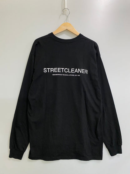 【中古品】【メンズ】 NEIGHBORHOOD ネイバーフッド 21SS STREET CLEANER TEE ストリート クリーナー Tシャツ 長袖Tシャツ トップス 142-260609-yn-22-min サイズ：L カラー：ブラック 万代Net店