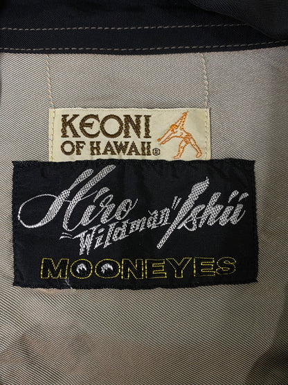 【中古品】【メンズ】 KEONI OF HAWAII ケオニオブハワイ × MOONEYES S/S ALOHA SHIRT SS33557 ムーンアイズ ショートスリーブ アロハシャツ 半袖シャツ トップス 145-260609-yn-18-min サイズ：M カラー：ブラック 万代Net店