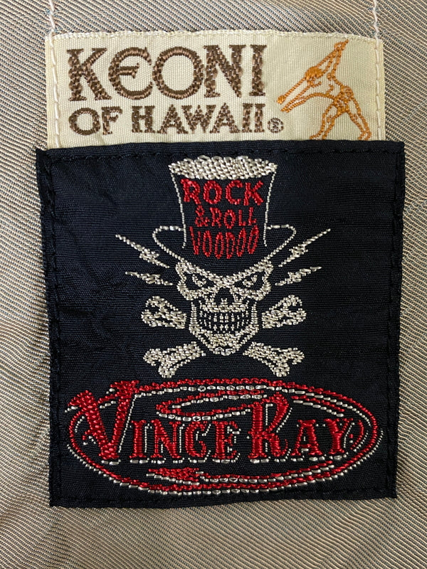 【中古品】【メンズ】 KEONI OF HAWAII ケオニオブハワイ ROCK ＆ROLL VOODOO S/S SHIRT SS36209 ショートスリーブシャツ 半袖シャツ トップス 145-260609-yn-19-min サイズ：M カラー：ブラック 万代Net店
