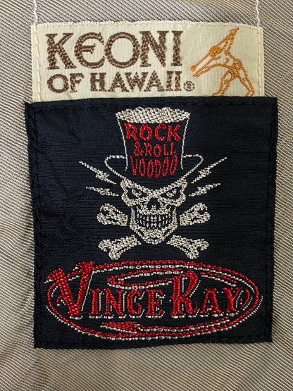 【中古品】【メンズ】 KEONI OF HAWAII ケオニオブハワイ ROCK ＆ROLL VOODOO S/S SHIRT SS36209 ショートスリーブシャツ 半袖シャツ トップス 145-260609-yn-19-min サイズ：M カラー：ブラック 万代Net店