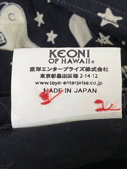 【中古品】【メンズ】 KEONI OF HAWAII ケオニオブハワイ ROCK ＆ROLL VOODOO S/S SHIRT SS36209 ショートスリーブシャツ 半袖シャツ トップス 145-260609-yn-19-min サイズ：M カラー：ブラック 万代Net店