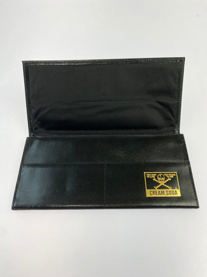 【中古品】【メンズ】 CREAM SODA クリームソーダ LONG WALLET ロングウォレット 金タグ 長財布 200-260617-yn-01-min カラー：ブラック 万代Net店