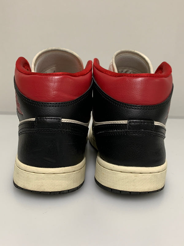 【中古品】【メンズ】 NIKE ナイキ WMNS AIR JORDAN 1 BQ6472-061 ウィメンズ エア ジョーダン 1 ミッド スニーカー 靴 160-260609-yn-41-min サイズ：27.5cm US10.5 カラー：BLACK/GYM RED-SAIL 万代Net店