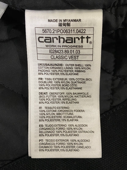 【中古品】【メンズ】 CARHARTT WIP カーハートダブリューアイピー CLASSIC VEST クラシックベスト トップス 142-260609-yn-20-min サイズ：L カラー：ブラック 万代Net店