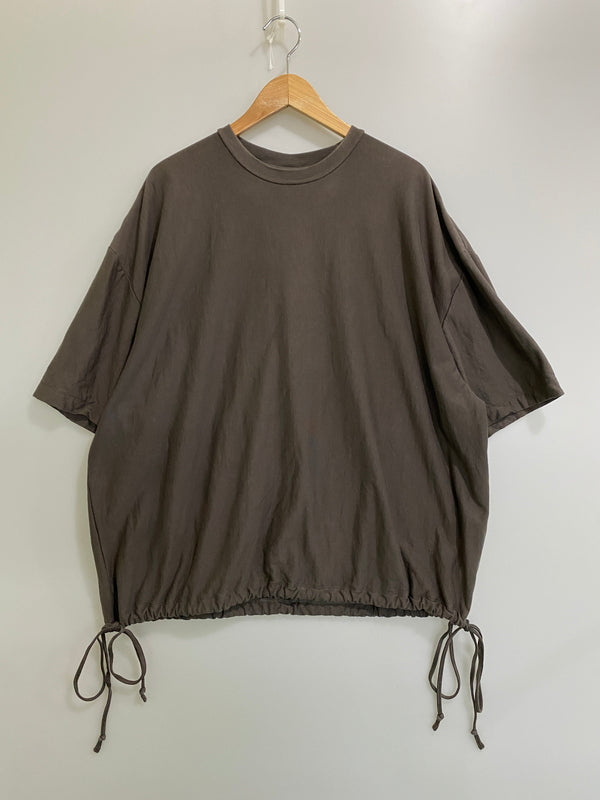 【中古品】【メンズ】 BLURHMS ブラームス HIGH GAUGE SWEAT DRAWSTRING BIG TEE BHS-20SS025 ハイゲージスウェット ドローストリング ビッグ Tシャツ 半袖Tシャツ トップス 140-260609-yn-26-min サイズ：3 カラー：ブラウン系 万代Net店