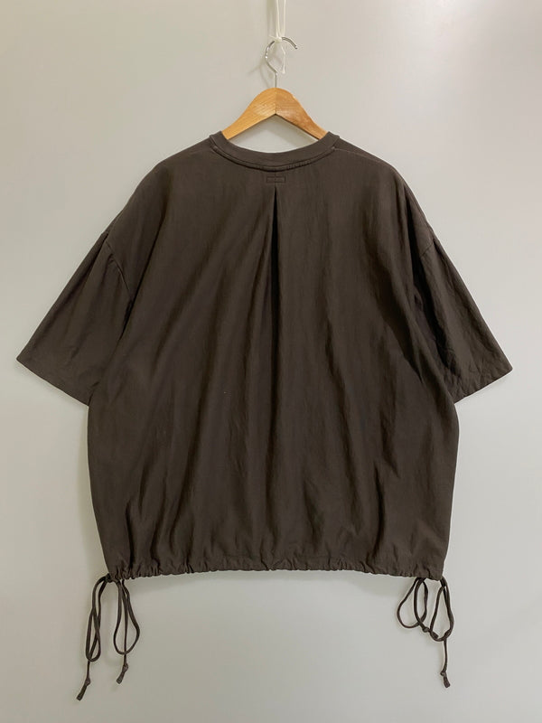 【中古品】【メンズ】 BLURHMS ブラームス HIGH GAUGE SWEAT DRAWSTRING BIG TEE BHS-20SS025 ハイゲージスウェット ドローストリング ビッグ Tシャツ 半袖Tシャツ トップス 140-260609-yn-26-min サイズ：3 カラー：ブラウン系 万代Net店