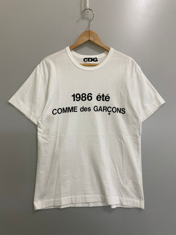 【中古品】【メンズ】 COMME DES GARCONS CDG コムデギャルソン シーディージー1986 ETE TEE ショートスリーブTシャツ 半袖Tシャツ トップス 140-260609-yn-32-min サイズ：M カラー：ホワイト 万代Net店