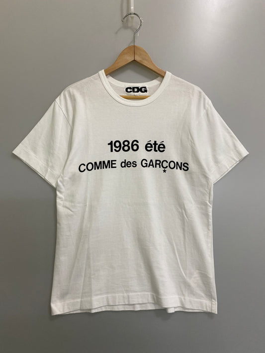【中古品】【メンズ】 COMME DES GARCONS CDG コムデギャルソン シーディージー1986 ETE TEE ショートスリーブTシャツ 半袖Tシャツ トップス 140-260609-yn-32-min サイズ：M カラー：ホワイト 万代Net店