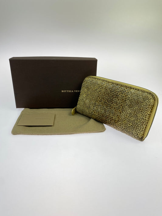 【現状渡し品】【メンズ/レディース】 BOTTEGA VENETA ボッテガ ヴェネタ ラウンドファスナー 長財布 181-260713-KS-10-min カラー：イエロー系 万代Net店