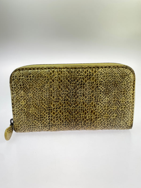 【現状渡し品】【メンズ/レディース】 BOTTEGA VENETA ボッテガ ヴェネタ ラウンドファスナー 長財布 181-260713-KS-10-min カラー：イエロー系 万代Net店