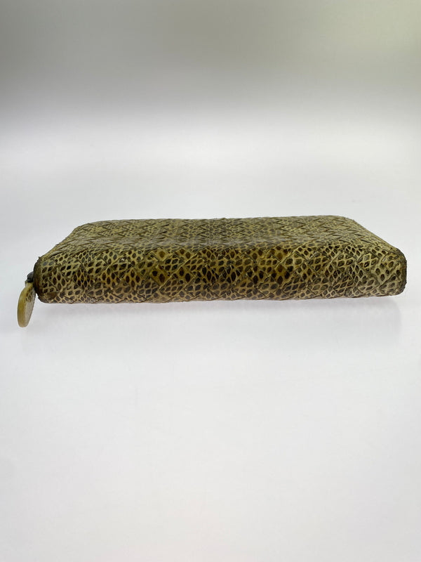 【現状渡し品】【メンズ/レディース】 BOTTEGA VENETA ボッテガ ヴェネタ ラウンドファスナー 長財布 181-260713-KS-10-min カラー：イエロー系 万代Net店