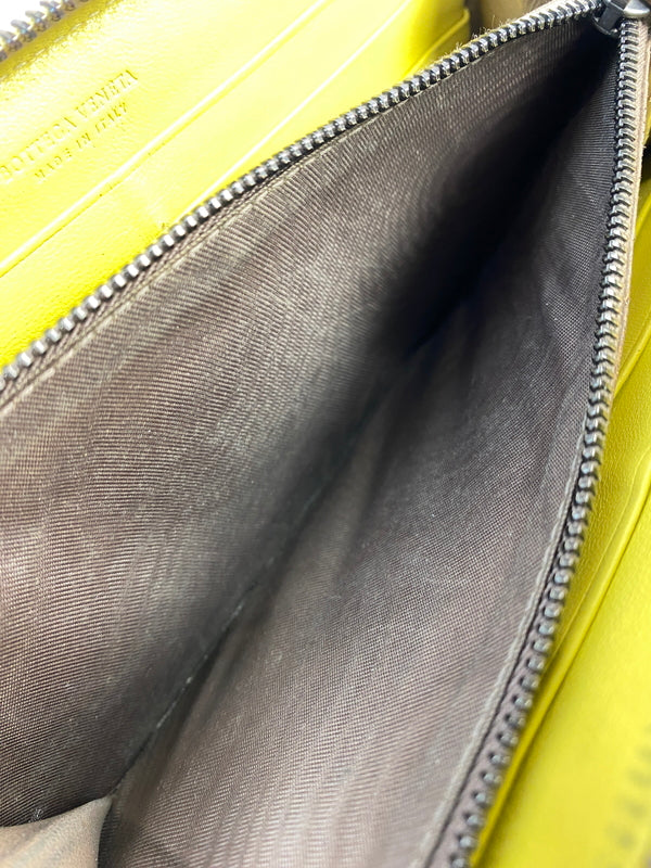 【現状渡し品】【メンズ/レディース】 BOTTEGA VENETA ボッテガ ヴェネタ ラウンドファスナー 長財布 181-260713-KS-10-min カラー：イエロー系 万代Net店