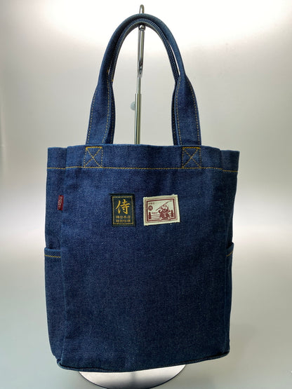 【中古品】【メンズ/レディース】 SAMURAI JEANS サムライ ジーンズ 梅田 デニム トートバッグ デニム生地 鞄 手提げ 188-260615-em-21-min カラー：インディゴブルー 万代Net店