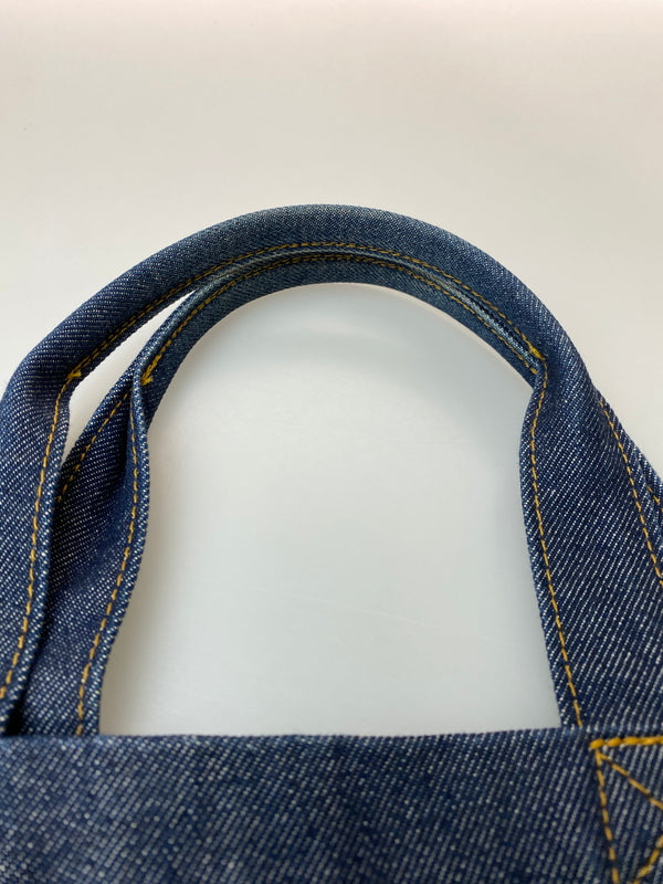 【中古品】【メンズ/レディース】 SAMURAI JEANS サムライ ジーンズ 梅田 デニム トートバッグ デニム生地 鞄 手提げ 188-260615-em-21-min カラー：インディゴブルー 万代Net店