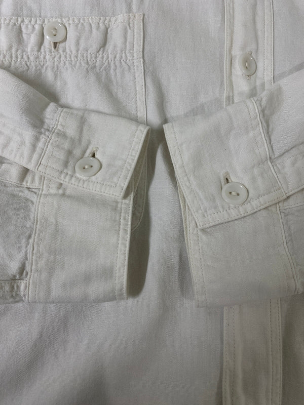 【中古品】【メンズ】 BUZZ RICKSON'S バズリクソンズ WHITE CHAMBRAY WORK SHIRT BR25996 ホワイト シャンブレー ワークシャツ 長袖シャツ トップス 145-260609-yn-28-min サイズ：17-17 1/2 カラー：ホワイト 万代Net店