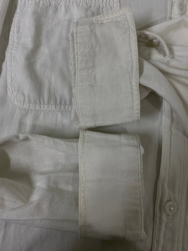 【中古品】【メンズ】 BUZZ RICKSON'S バズリクソンズ WHITE CHAMBRAY WORK SHIRT BR25996 ホワイト シャンブレー ワークシャツ 長袖シャツ トップス 145-260609-yn-28-min サイズ：17-17 1/2 カラー：ホワイト 万代Net店